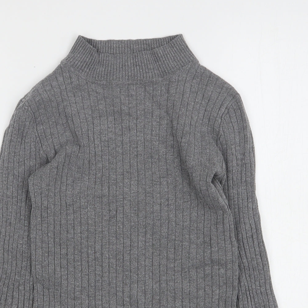 Primark Womens Grey High Neck  Polyester Pullover Jumper Size 10