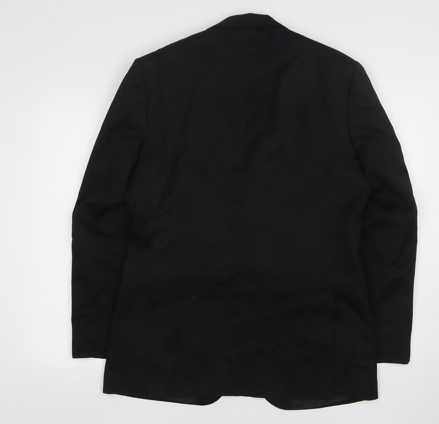 Tom English  Mens Black  Polyester Jacket Suit Jacket Size 38