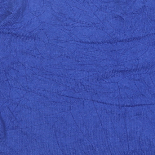 Marks and Spencer Womens Blue V-Neck  Viscose Pullover Jumper Size 8