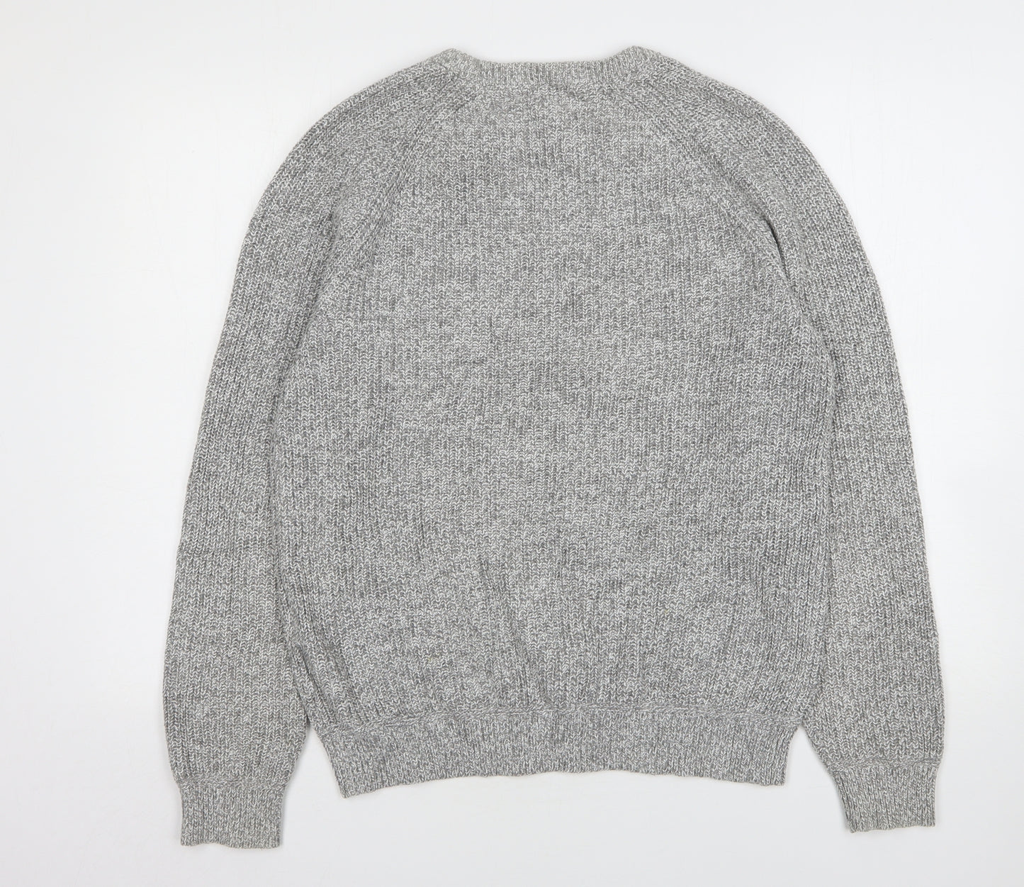 Uniqlo Womens Grey Round Neck  Polyester Pullover Jumper Size L