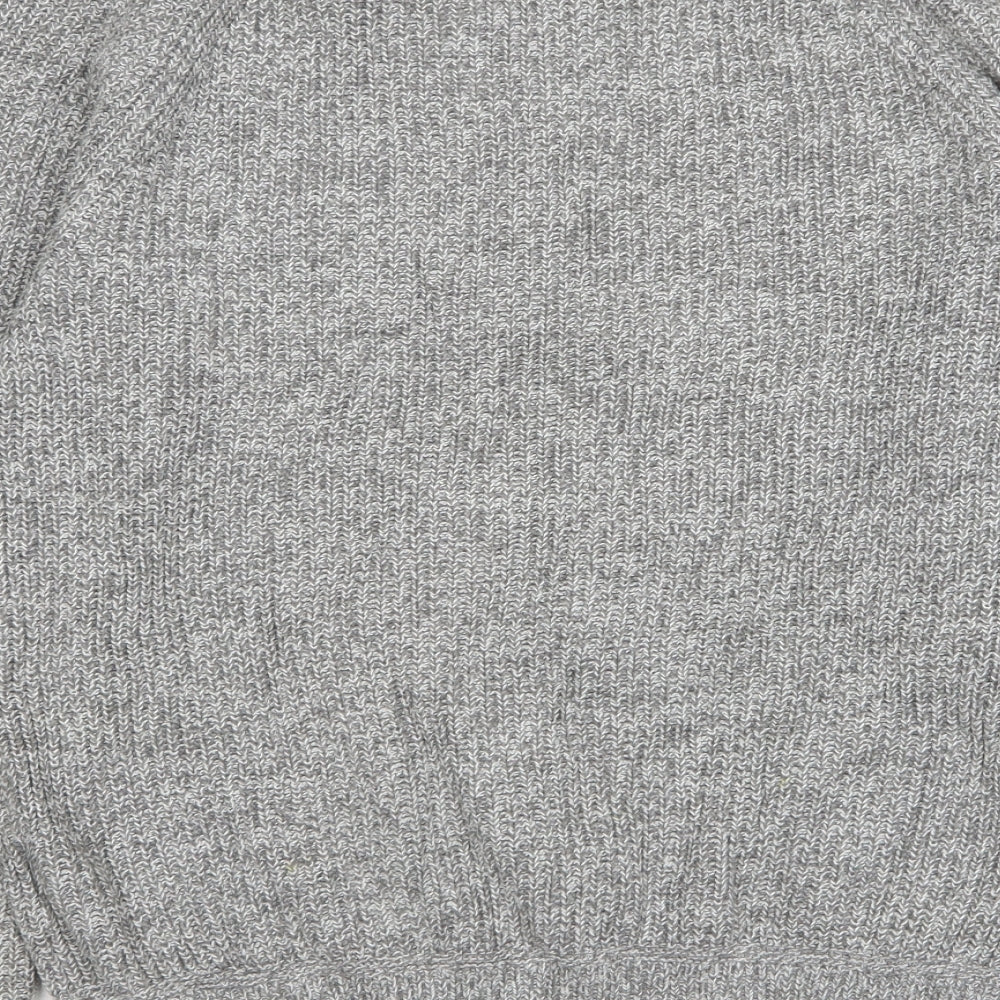 Uniqlo Womens Grey Round Neck  Polyester Pullover Jumper Size L