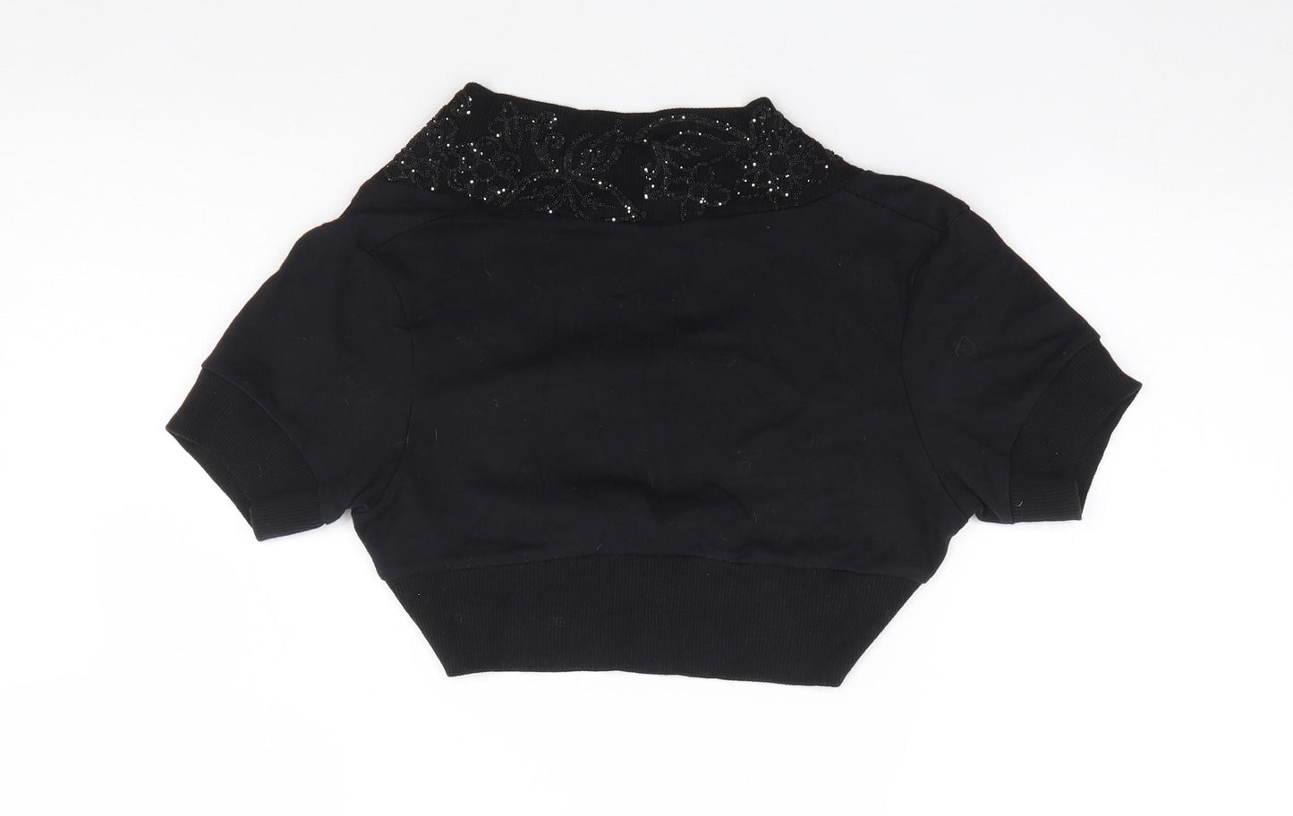 We Are All Womens Black V-Neck  Cotton Cardigan Jumper Size XS   - Bolero