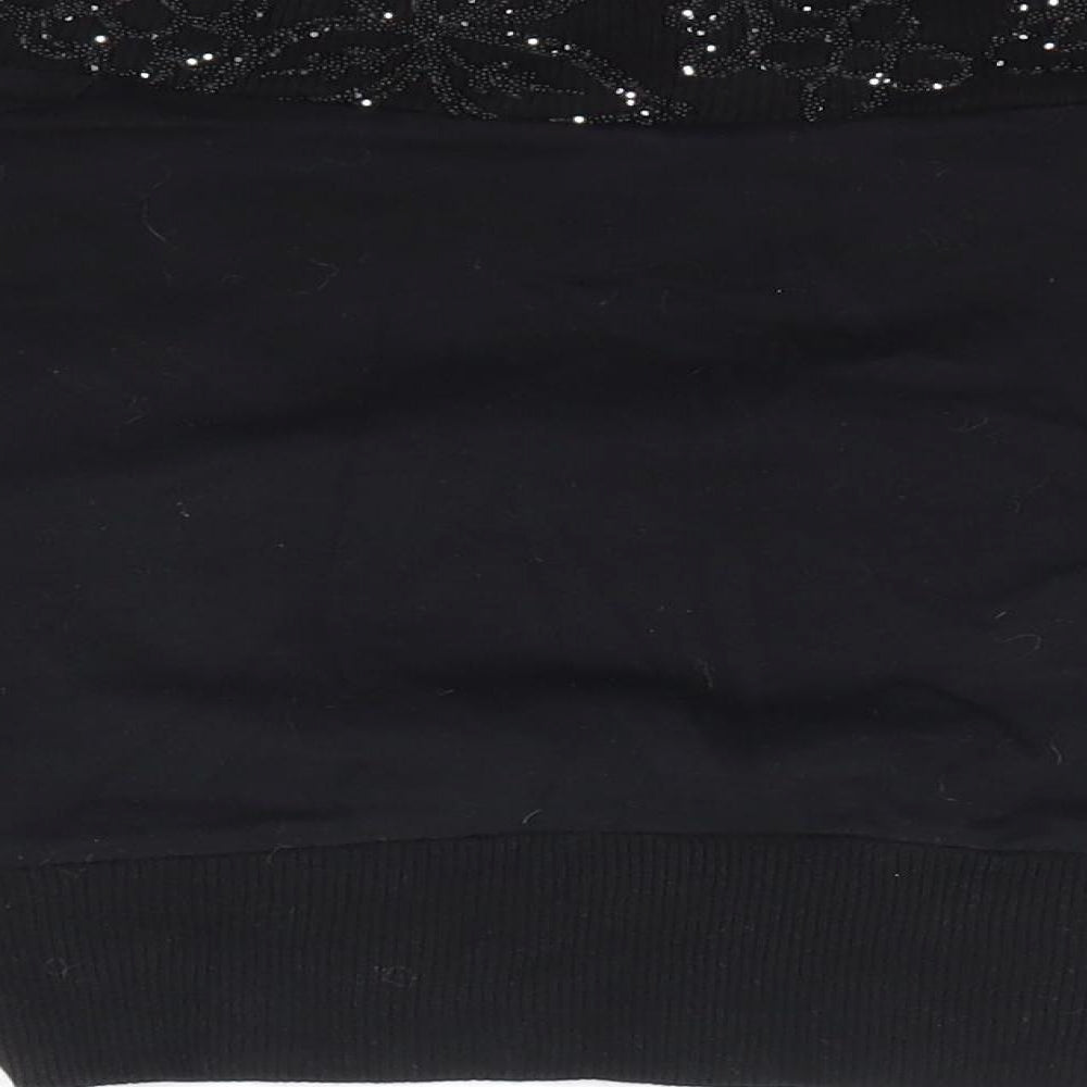 We Are All Womens Black V-Neck  Cotton Cardigan Jumper Size XS   - Bolero