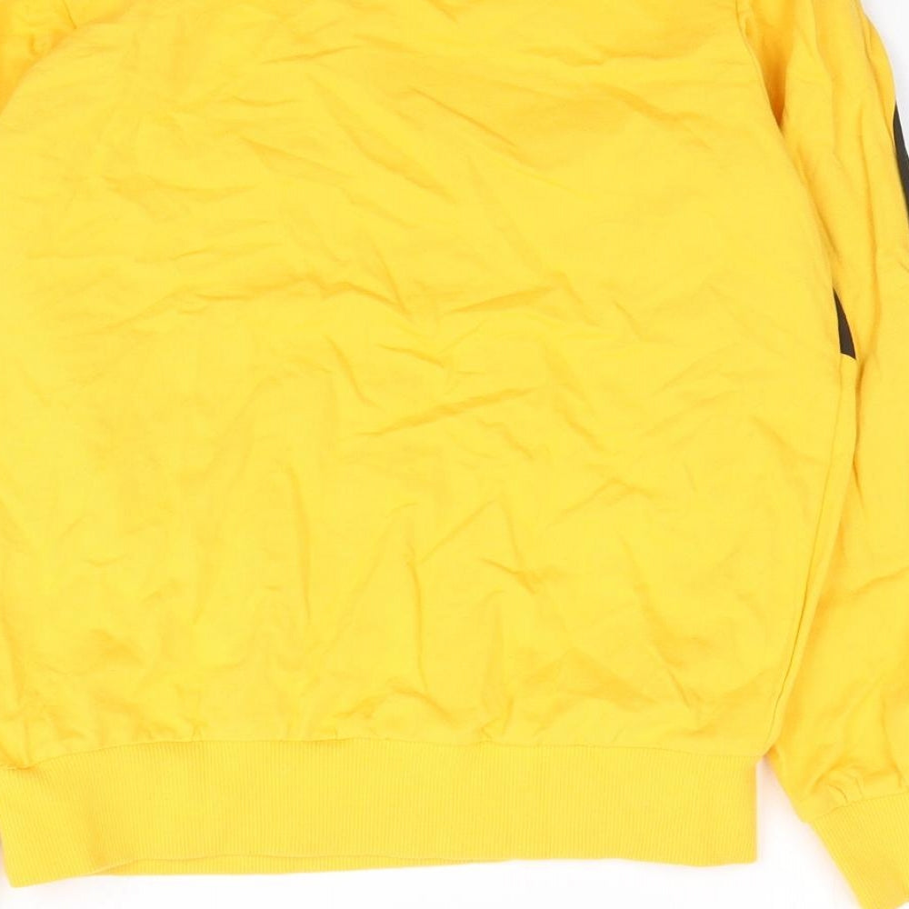 Preworn Boys Yellow  Cotton Jersey T-Shirt Size S Crew Neck Pullover - Dinosaur