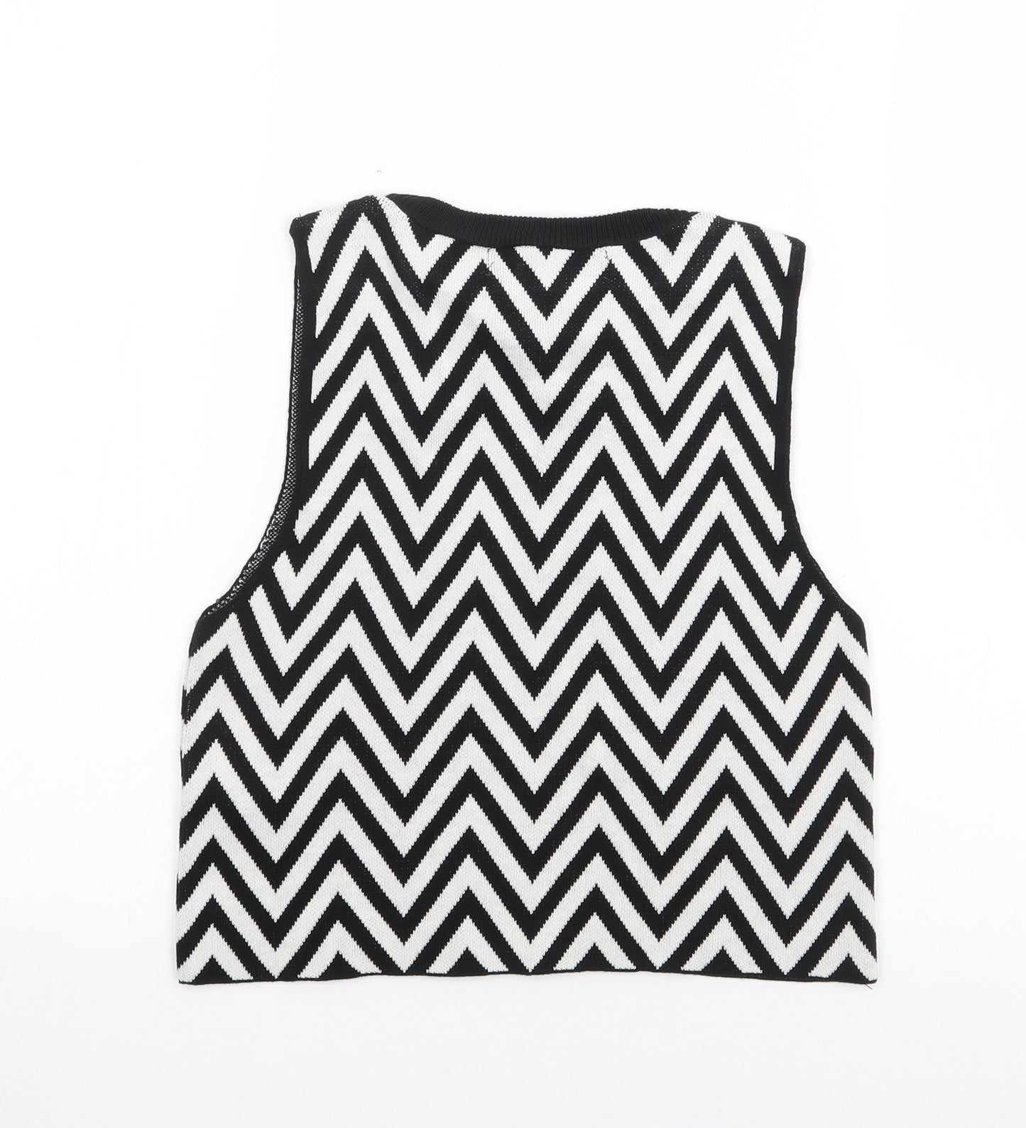 Primark Womens Multicoloured Geometric Acrylic Camisole Tank Size S Round Neck