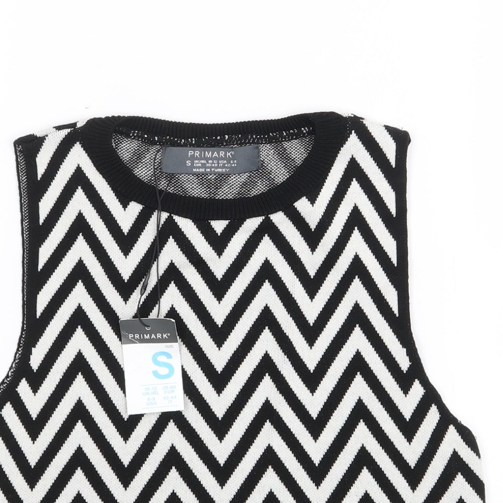 Primark Womens Multicoloured Geometric Acrylic Camisole Tank Size S Round Neck