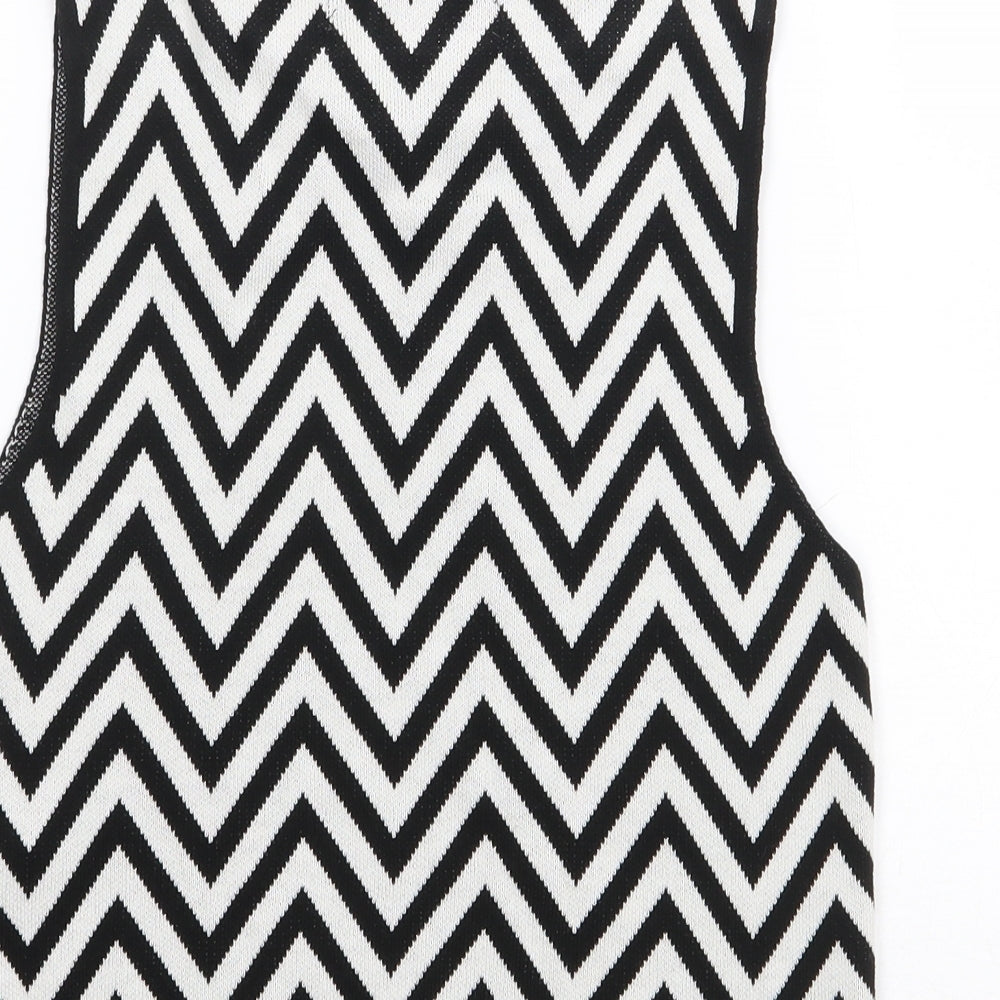 Primark Womens Multicoloured Geometric Acrylic Camisole Tank Size S Round Neck