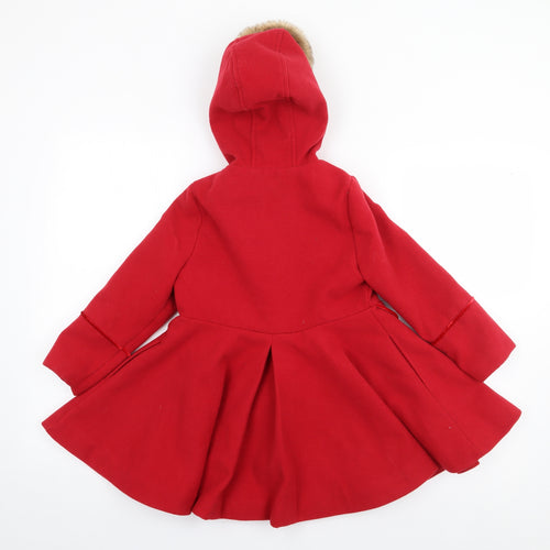 F&F Girls Red   Jacket  Size 5-6 Years  Button