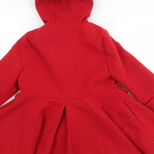 F&F Girls Red   Jacket  Size 5-6 Years  Button