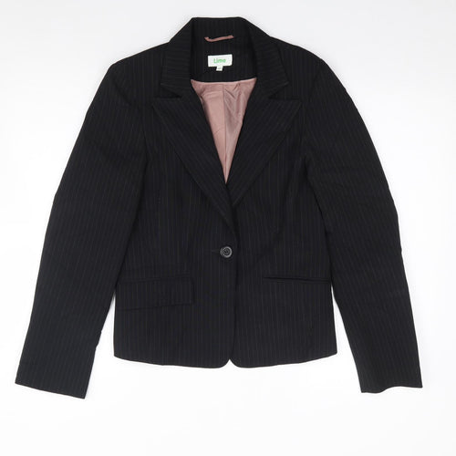 Lime Womens Black   Jacket Blazer Size 12  Button