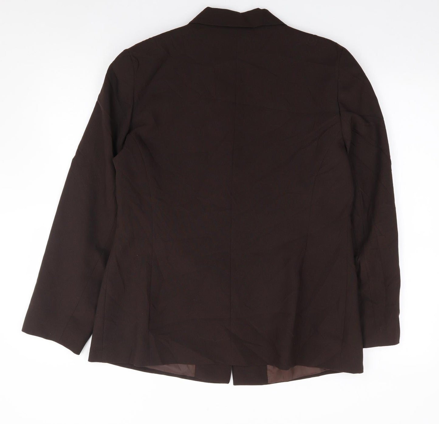 Preworn Womens Brown   Jacket Blazer Size 14  Button