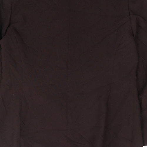 Preworn Womens Brown   Jacket Blazer Size 14  Button