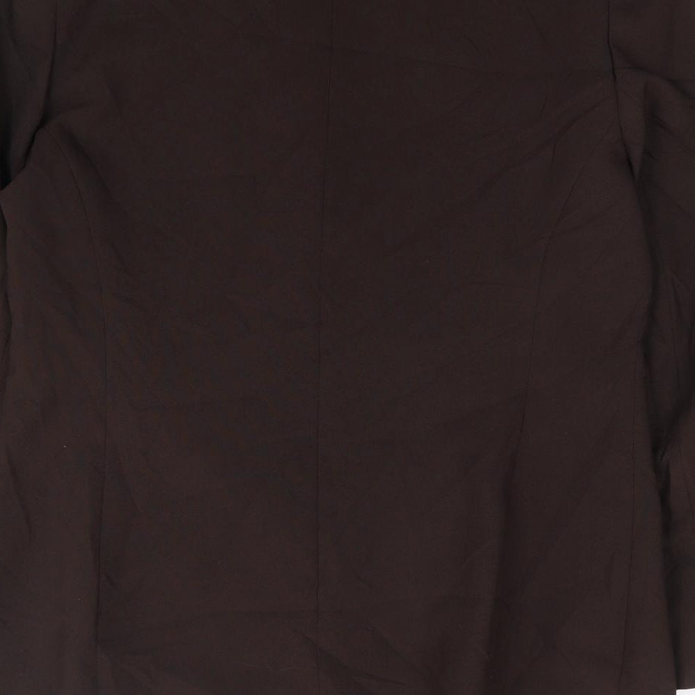 Preworn Womens Brown   Jacket Blazer Size 14  Button