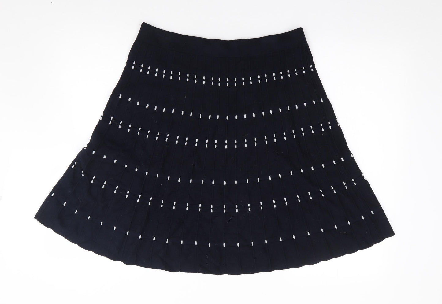 TU Womens Blue Geometric Viscose Flare Skirt Size 18