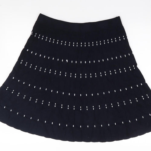 TU Womens Blue Geometric Viscose Flare Skirt Size 18