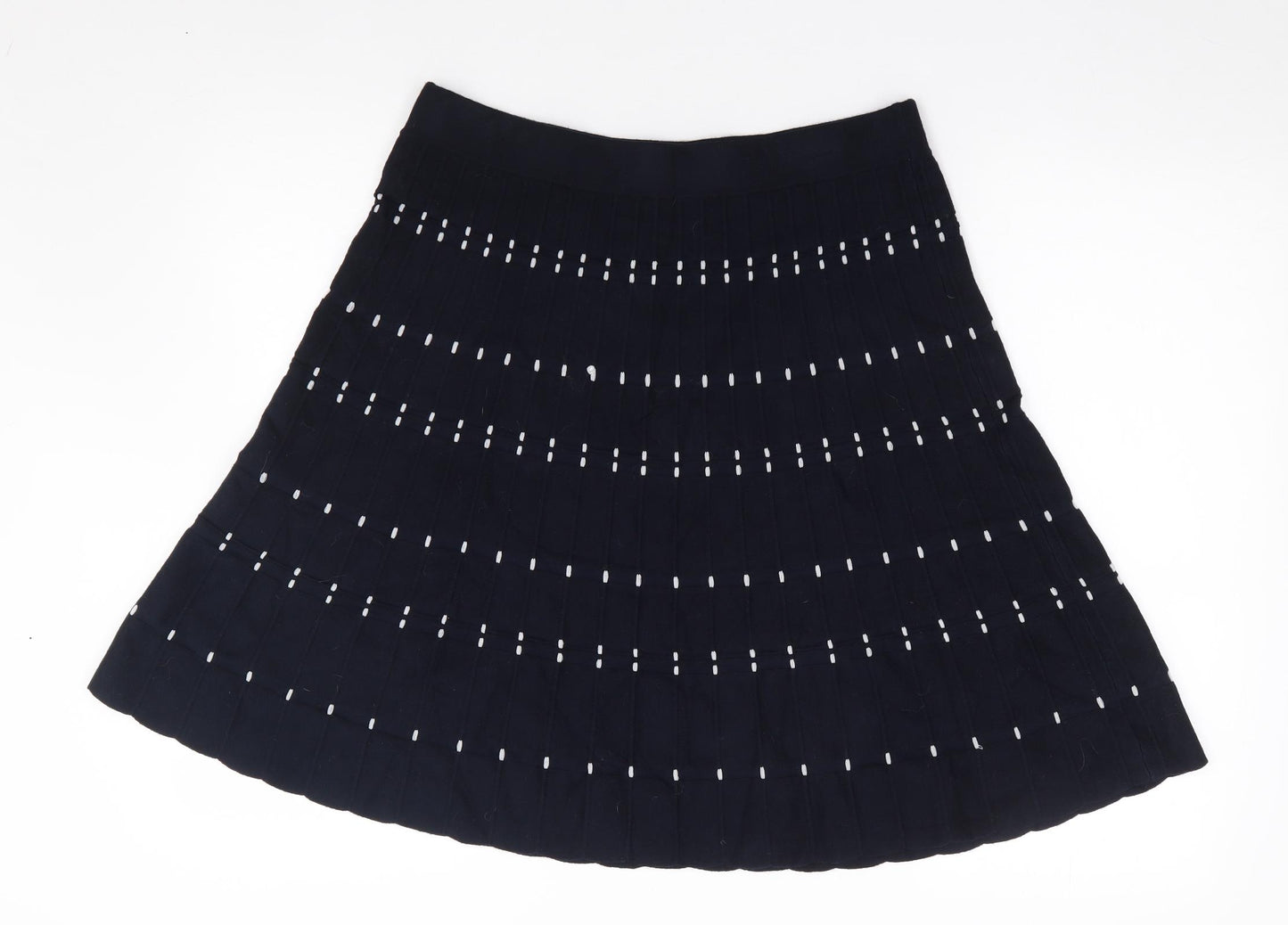 TU Womens Blue Geometric Viscose Flare Skirt Size 18