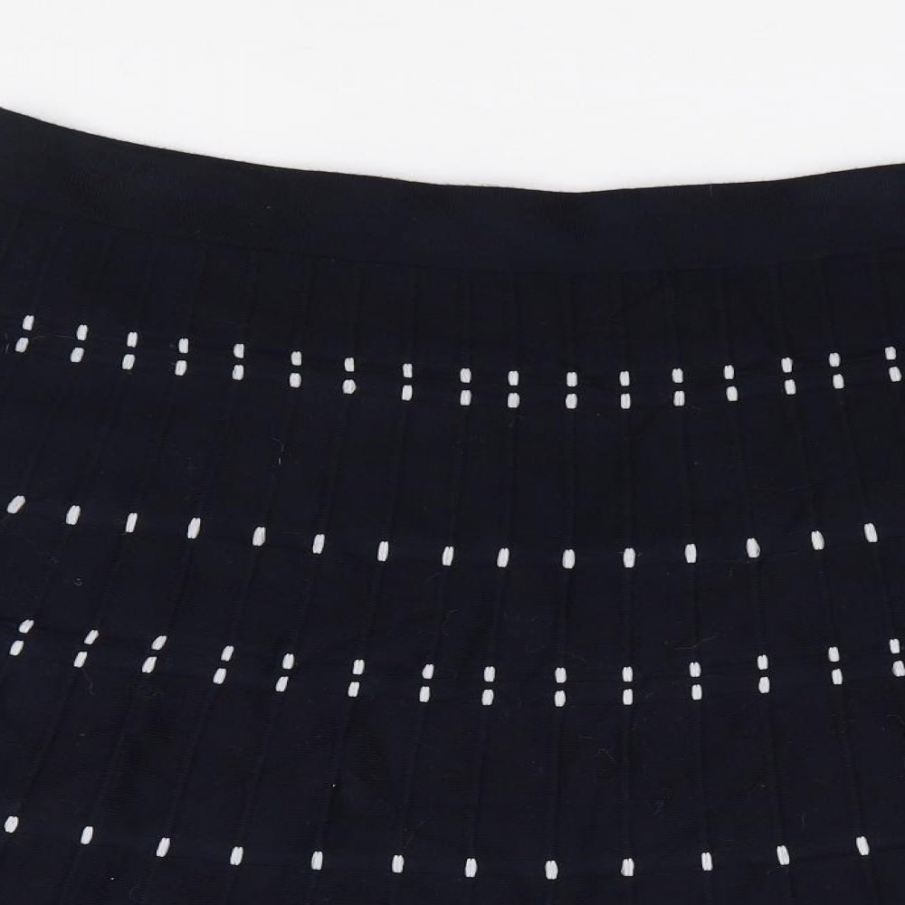 TU Womens Blue Geometric Viscose Flare Skirt Size 18