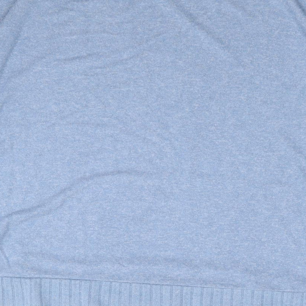 Marks and Spencer Womens Blue Round Neck  Viscose Pullover Jumper Size 16   - Lounge