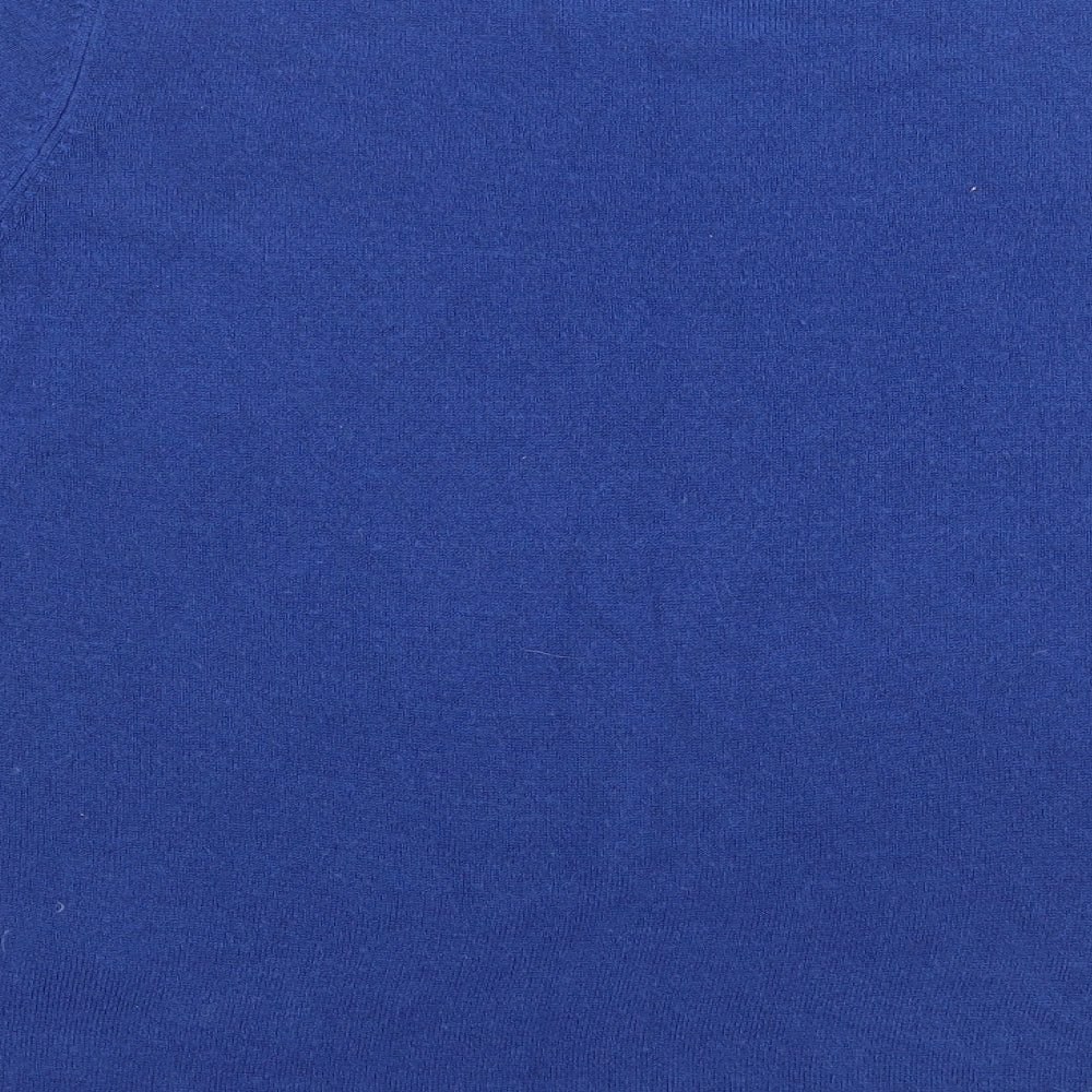 Marks and Spencer Womens Blue Crew Neck  Acrylic Pullover Jumper Size 12