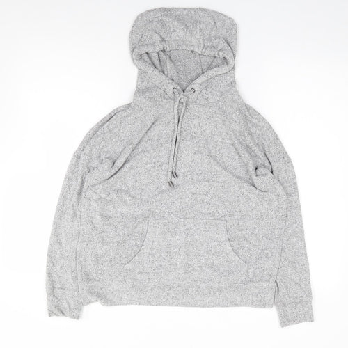 F&F Womens Grey  Viscose Pullover Hoodie Size 10  Pullover - Lounge