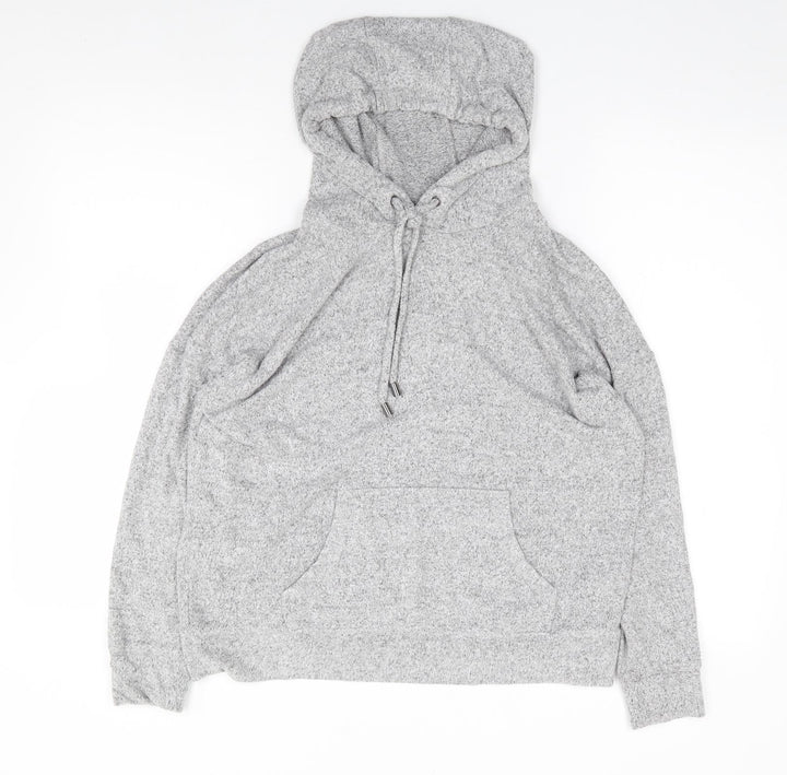 F&F Womens Grey Viscose Pullover Hoodie Size 10 Pullover - Lounge