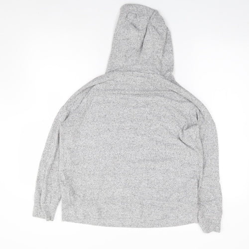 F&F Womens Grey  Viscose Pullover Hoodie Size 10  Pullover - Lounge