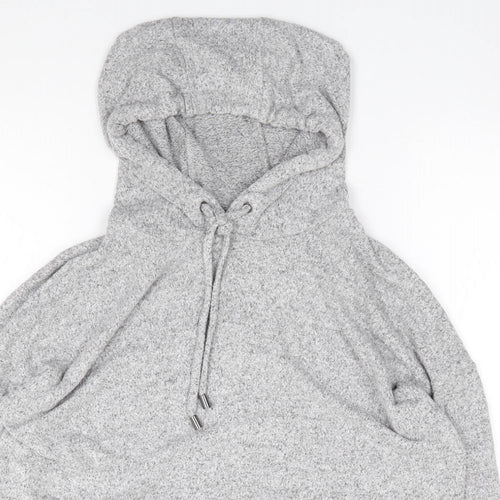 F&F Womens Grey  Viscose Pullover Hoodie Size 10  Pullover - Lounge