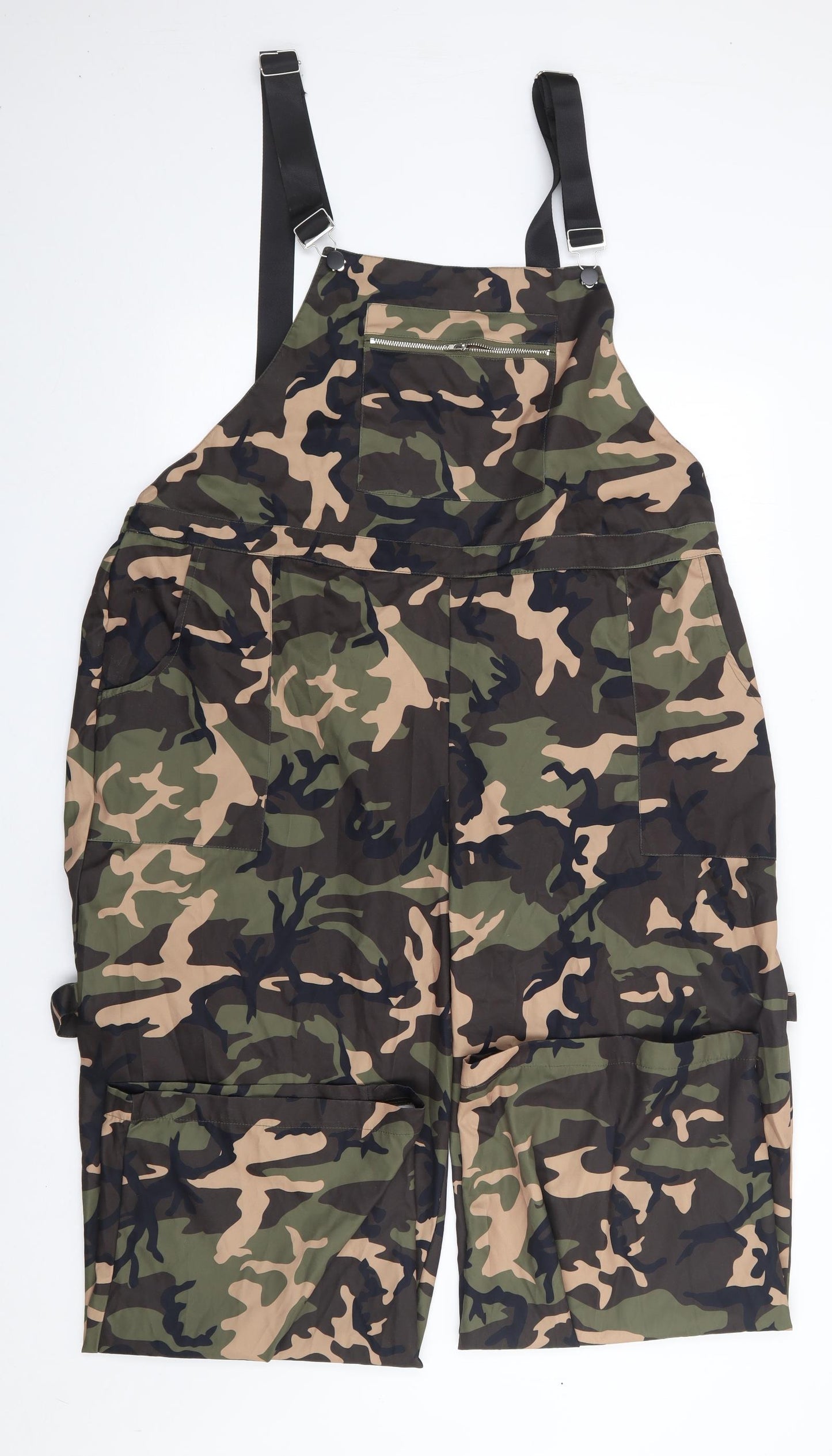 SheIn Womens Multicoloured Camouflage Polyester Dungaree One-Piece Size 4XL L27 in