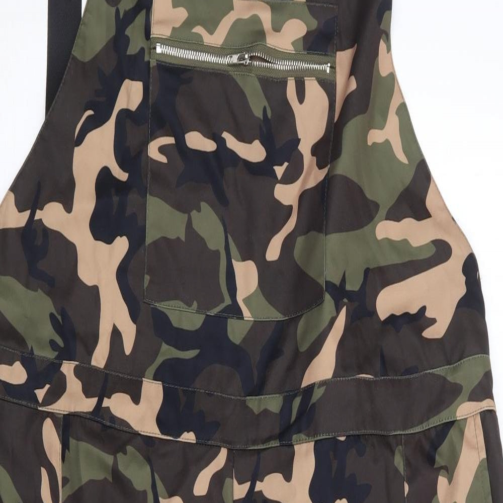 SheIn Womens Multicoloured Camouflage Polyester Dungaree One-Piece Size 4XL L27 in