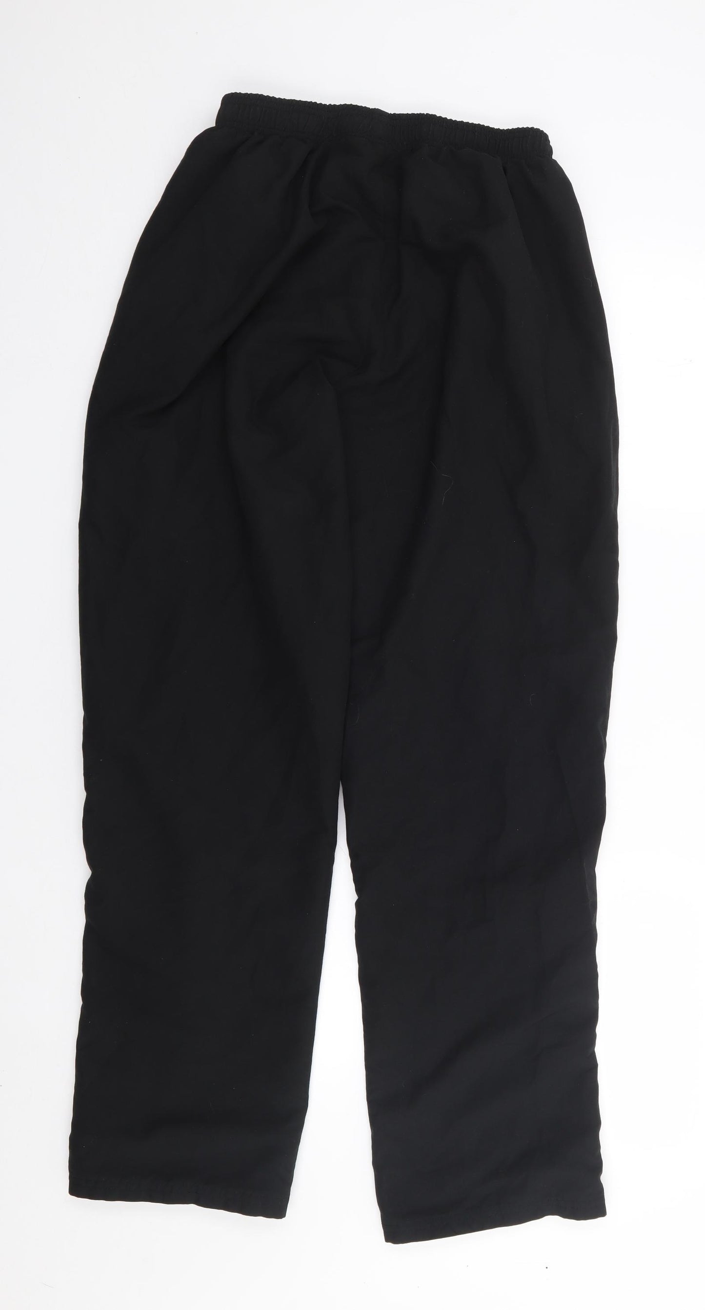 adidas Mens Black  Polyester Jogger Trousers Size M L30 in Regular Drawstring