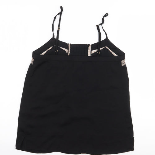 Pull and Bear  Womens Black  Polyester Camisole Tank Size S Sweetheart