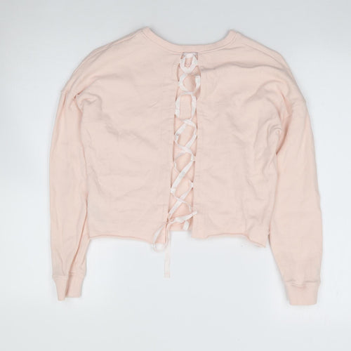 Miss Selfridge Womens Pink  100% Cotton Pullover Sweatshirt Size 4  Pullover