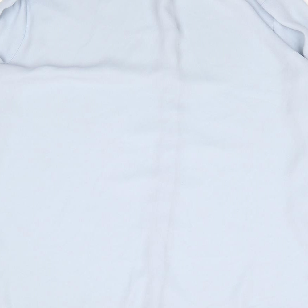 Dorothy Perkins Womens Blue  Polyester Jersey Button-Up Size 14 Collared