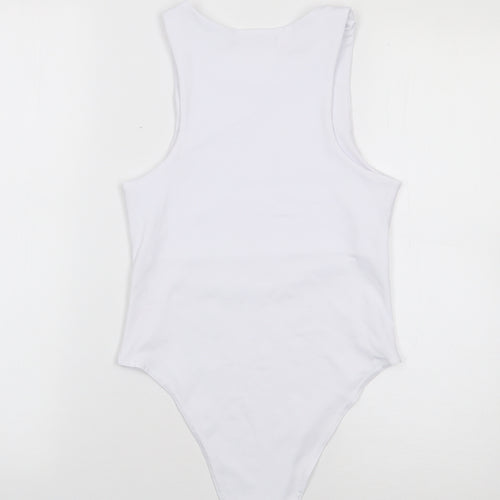 Quiz Womens Ivory  Polyester Bodysuit One-Piece Size 6  Snap