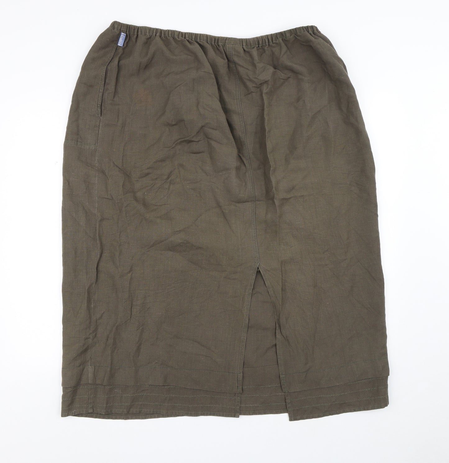 East Coast Womens Green  Linen Cargo Skirt Size 22 in   Drawstring