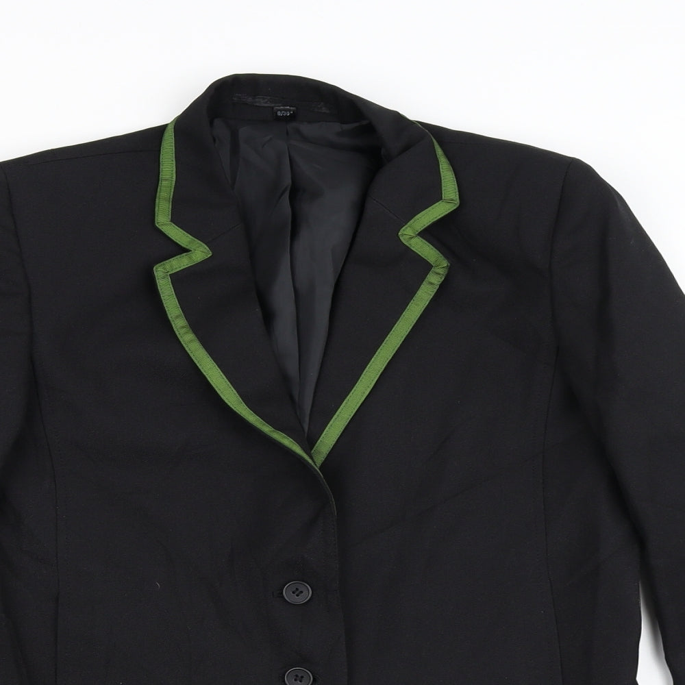 Beaumont Girls Black   Jacket Blazer Size S  Button