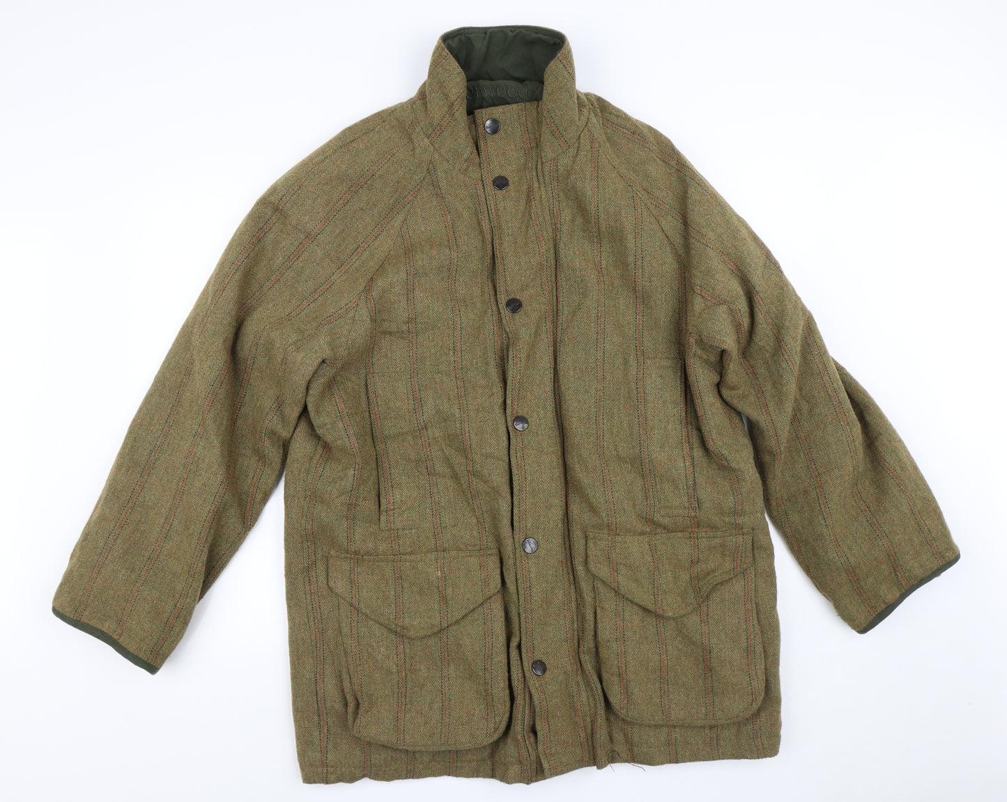 Sherwood Mens Green Striped  Jacket Coat Size L