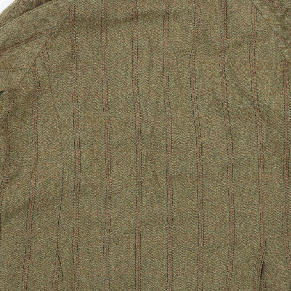 Sherwood Mens Green Striped  Jacket Coat Size L