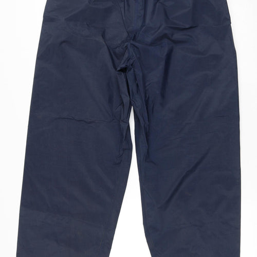 Stormbreak Mens Blue  Polyester Rain Trousers Trousers Size L L28 in Regular