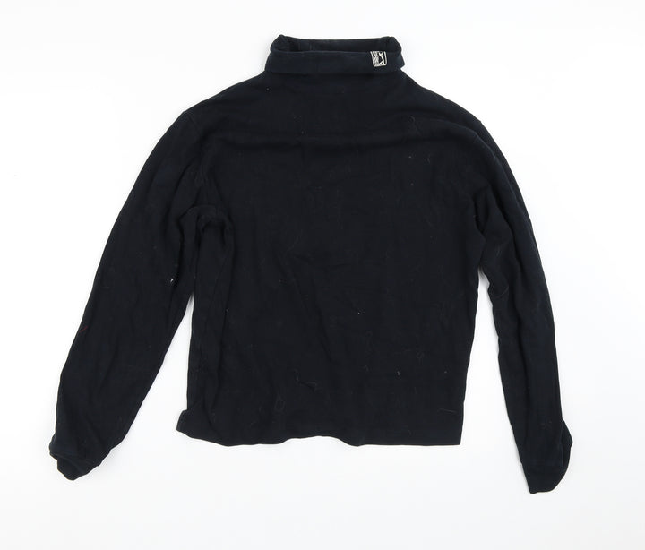 PGA TOUR Womens Black 100% Cotton Pullover Sweatshirt Size S