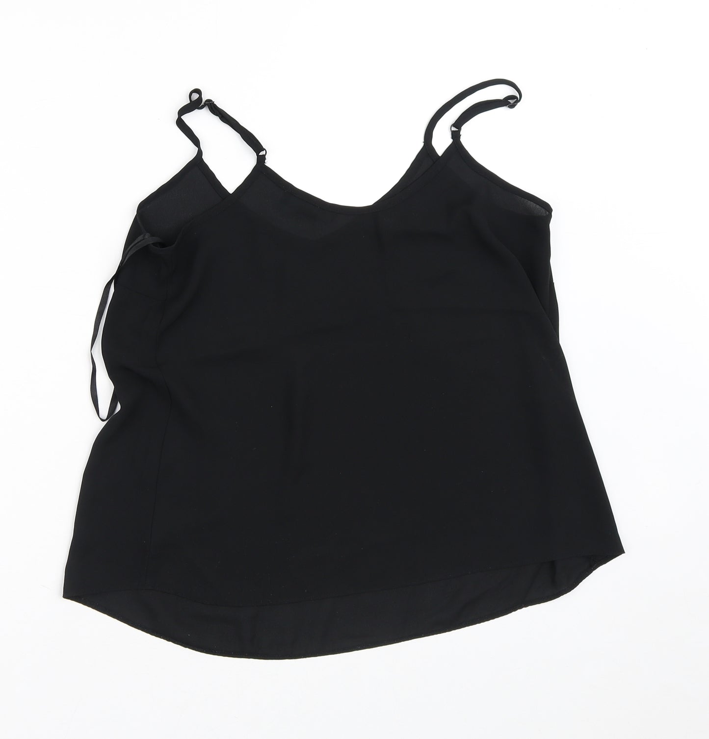Atmosphere Womens Black  Polyester Tunic Blouse Size 10 V-Neck