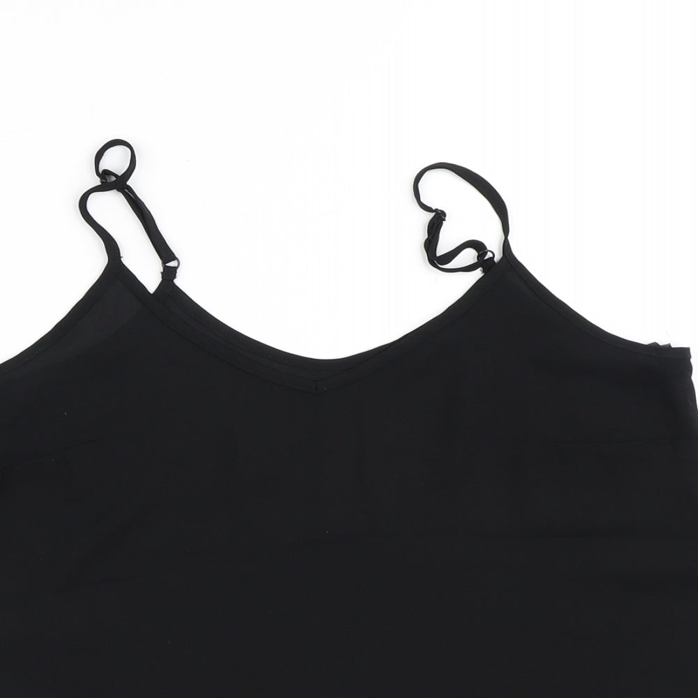 Atmosphere Womens Black  Polyester Tunic Blouse Size 10 V-Neck