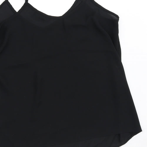 Atmosphere Womens Black  Polyester Tunic Blouse Size 10 V-Neck