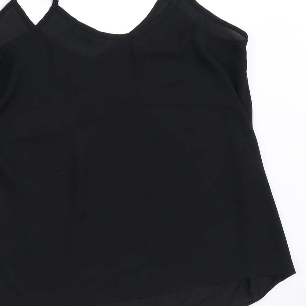 Atmosphere Womens Black  Polyester Tunic Blouse Size 10 V-Neck
