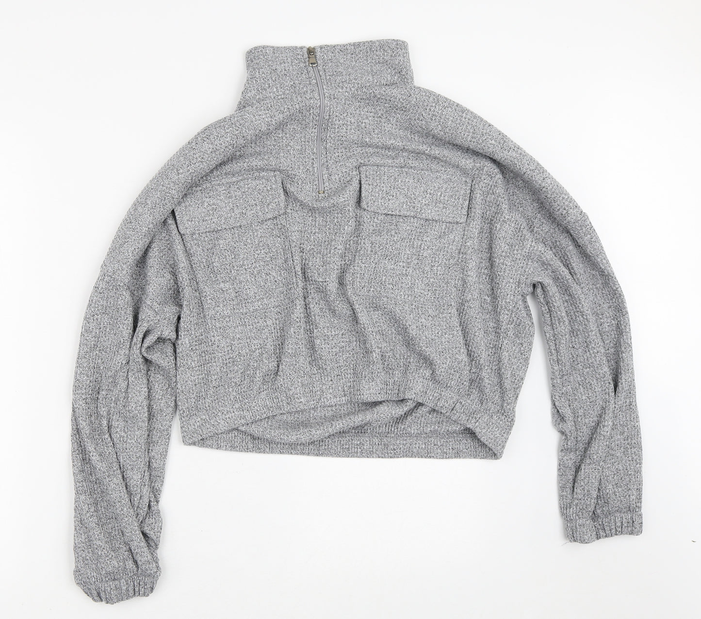 Pep & Co  Womens Grey  Polyester Full Zip Sweatshirt Size 18