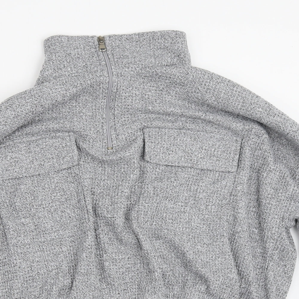Pep & Co  Womens Grey  Polyester Full Zip Sweatshirt Size 18