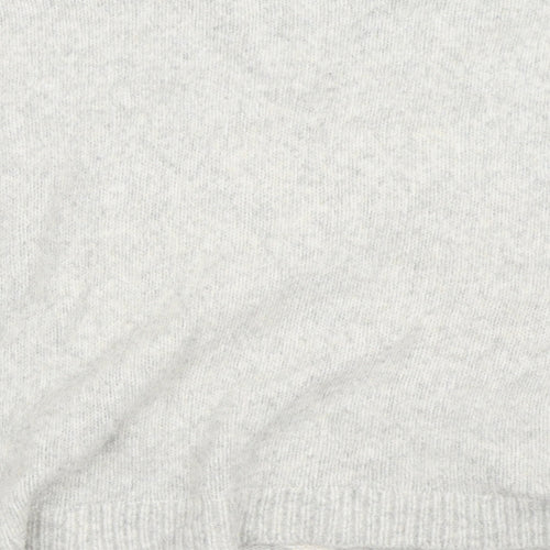 El Corte Inglés Womens White Crew Neck Argyle/Diamond Acrylic Pullover Jumper Size S