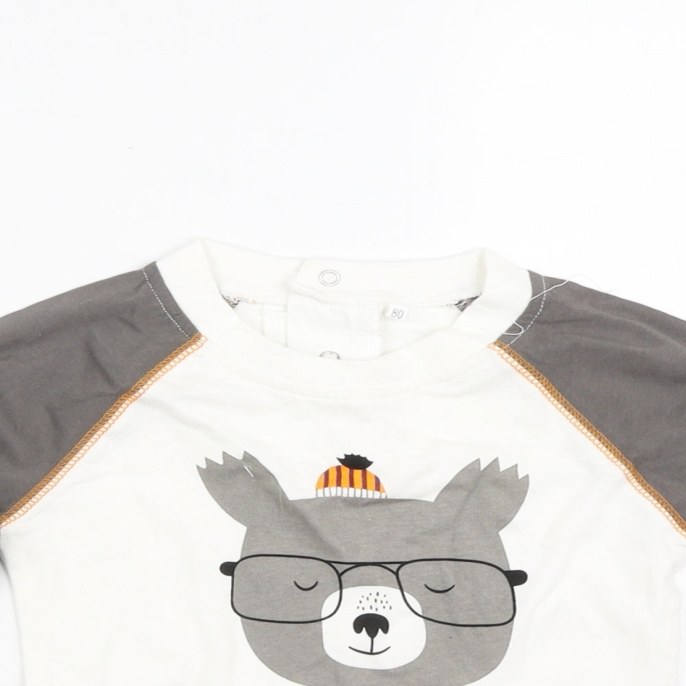 Preworn Baby Multicoloured  Cotton Pullover Casual Size 12-18 Months Crew Neck  - Koala