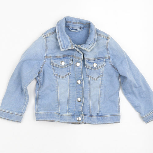 Matalan Girls Blue   Jacket  Size 2-3 Years  Button