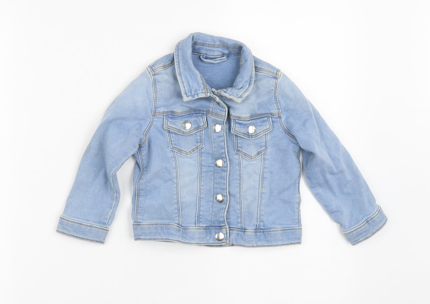 Matalan Girls Blue   Jacket  Size 2-3 Years  Button